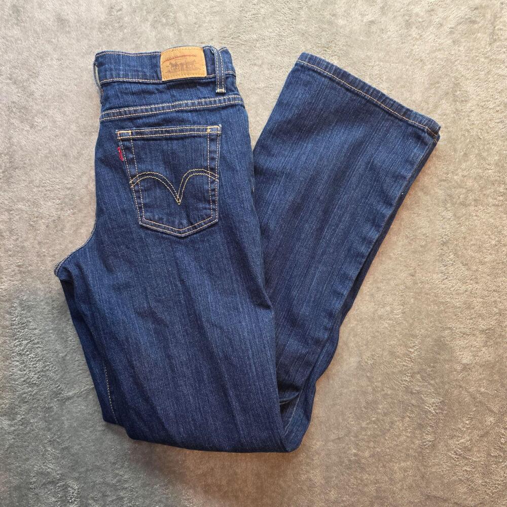 Levi's 550 Relaxed Bootcut Jeans Womens 10 Long Blue Medium Wash Denim FLAWS